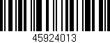 Código de barras (EAN, GTIN, SKU, ISBN): '45924013'