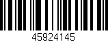 Código de barras (EAN, GTIN, SKU, ISBN): '45924145'