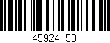Código de barras (EAN, GTIN, SKU, ISBN): '45924150'