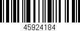Código de barras (EAN, GTIN, SKU, ISBN): '45924184'