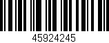 Código de barras (EAN, GTIN, SKU, ISBN): '45924245'