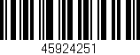 Código de barras (EAN, GTIN, SKU, ISBN): '45924251'