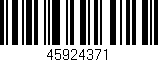 Código de barras (EAN, GTIN, SKU, ISBN): '45924371'