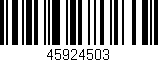 Código de barras (EAN, GTIN, SKU, ISBN): '45924503'