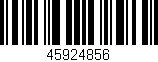 Código de barras (EAN, GTIN, SKU, ISBN): '45924856'