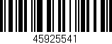 Código de barras (EAN, GTIN, SKU, ISBN): '45925541'