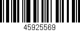 Código de barras (EAN, GTIN, SKU, ISBN): '45925569'