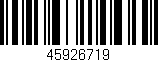 Código de barras (EAN, GTIN, SKU, ISBN): '45926719'