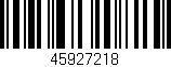 Código de barras (EAN, GTIN, SKU, ISBN): '45927218'