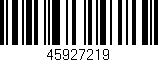 Código de barras (EAN, GTIN, SKU, ISBN): '45927219'