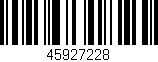 Código de barras (EAN, GTIN, SKU, ISBN): '45927228'