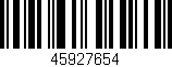 Código de barras (EAN, GTIN, SKU, ISBN): '45927654'