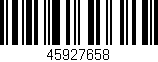 Código de barras (EAN, GTIN, SKU, ISBN): '45927658'