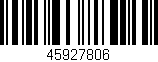 Código de barras (EAN, GTIN, SKU, ISBN): '45927806'