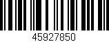 Código de barras (EAN, GTIN, SKU, ISBN): '45927850'