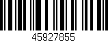 Código de barras (EAN, GTIN, SKU, ISBN): '45927855'