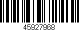 Código de barras (EAN, GTIN, SKU, ISBN): '45927968'