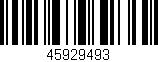 Código de barras (EAN, GTIN, SKU, ISBN): '45929493'