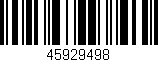 Código de barras (EAN, GTIN, SKU, ISBN): '45929498'