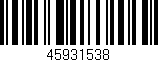 Código de barras (EAN, GTIN, SKU, ISBN): '45931538'