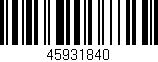 Código de barras (EAN, GTIN, SKU, ISBN): '45931840'