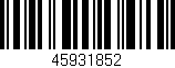 Código de barras (EAN, GTIN, SKU, ISBN): '45931852'