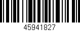 Código de barras (EAN, GTIN, SKU, ISBN): '45941827'