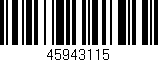 Código de barras (EAN, GTIN, SKU, ISBN): '45943115'