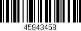 Código de barras (EAN, GTIN, SKU, ISBN): '45943458'