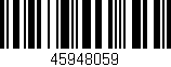 Código de barras (EAN, GTIN, SKU, ISBN): '45948059'