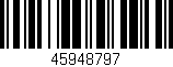 Código de barras (EAN, GTIN, SKU, ISBN): '45948797'