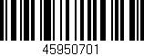 Código de barras (EAN, GTIN, SKU, ISBN): '45950701'