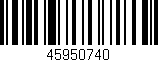 Código de barras (EAN, GTIN, SKU, ISBN): '45950740'