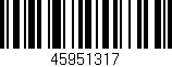 Código de barras (EAN, GTIN, SKU, ISBN): '45951317'