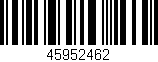 Código de barras (EAN, GTIN, SKU, ISBN): '45952462'