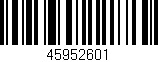 Código de barras (EAN, GTIN, SKU, ISBN): '45952601'