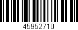 Código de barras (EAN, GTIN, SKU, ISBN): '45952710'