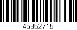 Código de barras (EAN, GTIN, SKU, ISBN): '45952715'