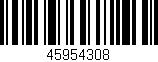 Código de barras (EAN, GTIN, SKU, ISBN): '45954308'
