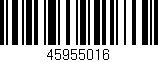 Código de barras (EAN, GTIN, SKU, ISBN): '45955016'