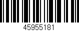 Código de barras (EAN, GTIN, SKU, ISBN): '45955181'