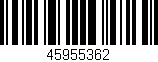 Código de barras (EAN, GTIN, SKU, ISBN): '45955362'