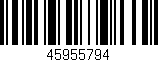 Código de barras (EAN, GTIN, SKU, ISBN): '45955794'