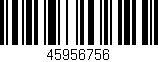 Código de barras (EAN, GTIN, SKU, ISBN): '45956756'