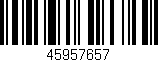 Código de barras (EAN, GTIN, SKU, ISBN): '45957657'