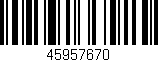 Código de barras (EAN, GTIN, SKU, ISBN): '45957670'