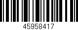 Código de barras (EAN, GTIN, SKU, ISBN): '45958417'