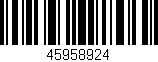 Código de barras (EAN, GTIN, SKU, ISBN): '45958924'