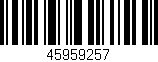 Código de barras (EAN, GTIN, SKU, ISBN): '45959257'