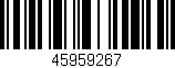 Código de barras (EAN, GTIN, SKU, ISBN): '45959267'